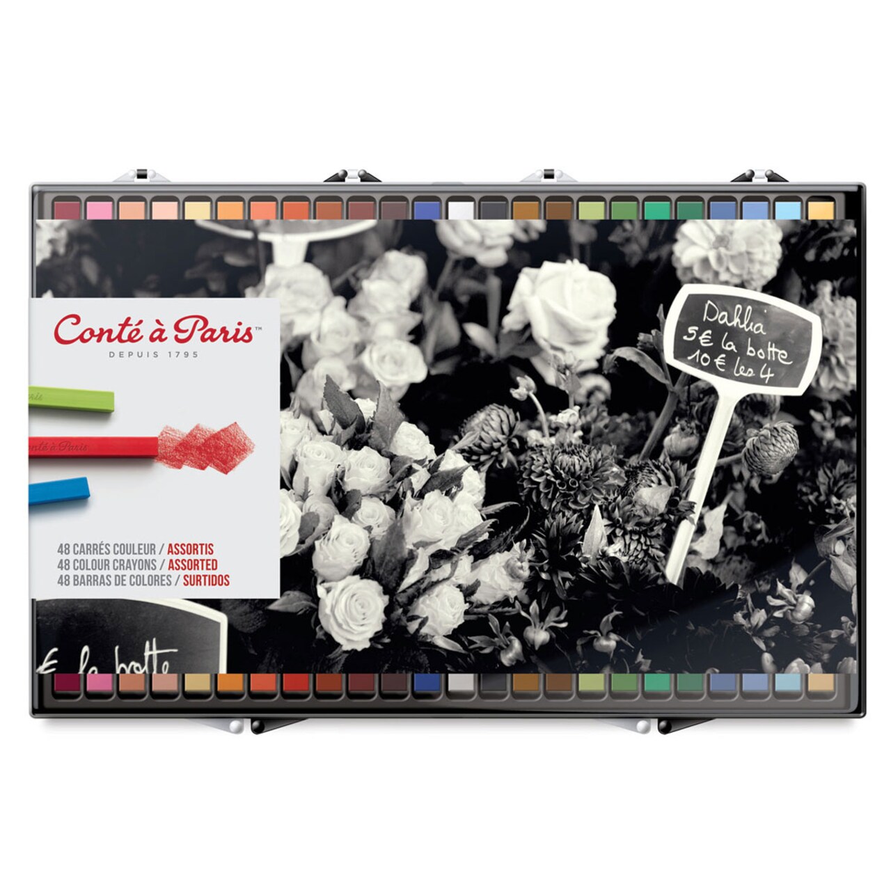 Conté à Paris Colour Pastel Carrés - Set of 48, Assorted Colors